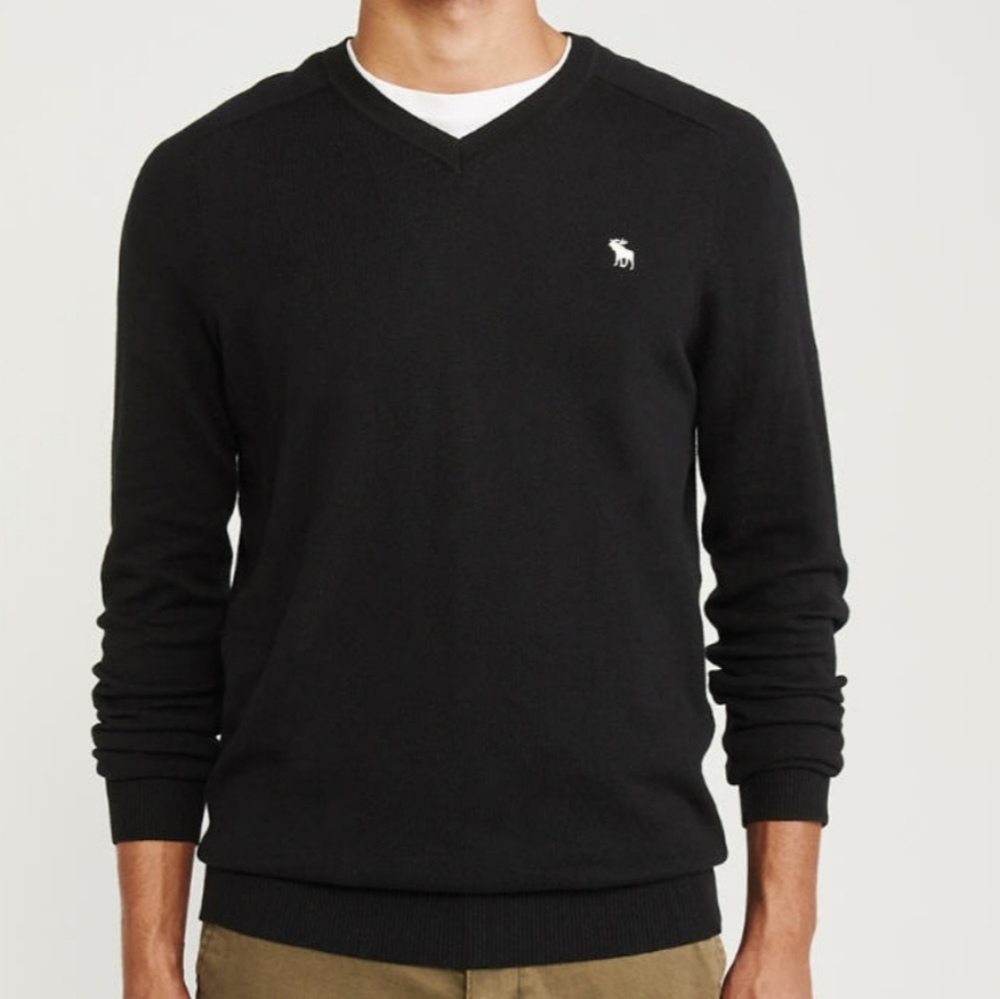 Abercrombie Cashmere V-Neck men's sweater L - Picture 7 of 9